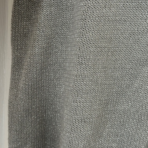 Avenue Metallic Silver Crewneck Sweater Size14/16 Plus Holiday - Picture 3 of 7